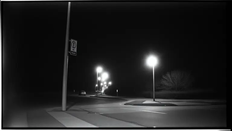Black and white photo of a city, high contrast, grainy.