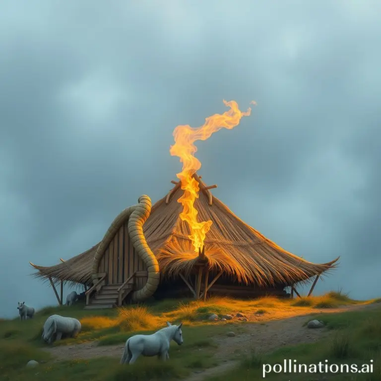 A dragon breathing fire.
