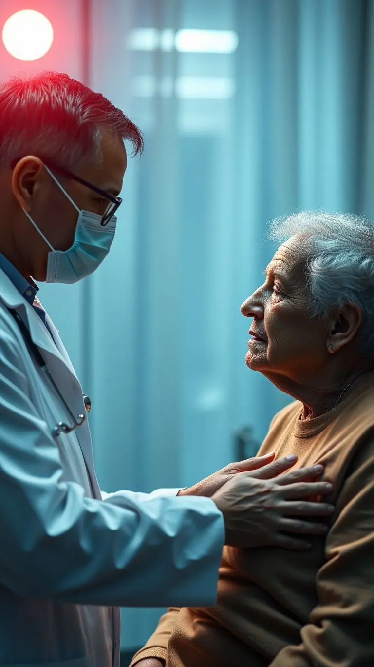 Psychiatrist in conversation with a patient.