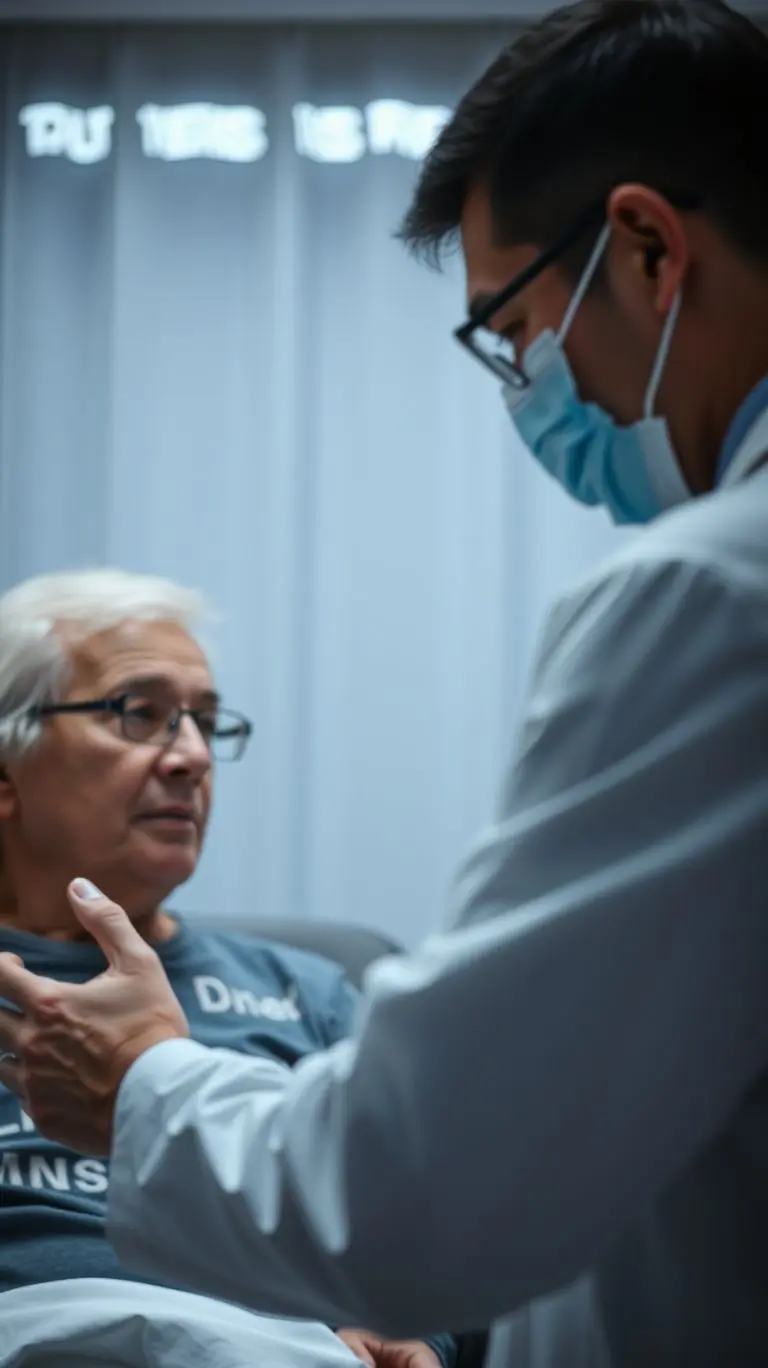 Psychiatrist in session with a patient, cinematic film photography.