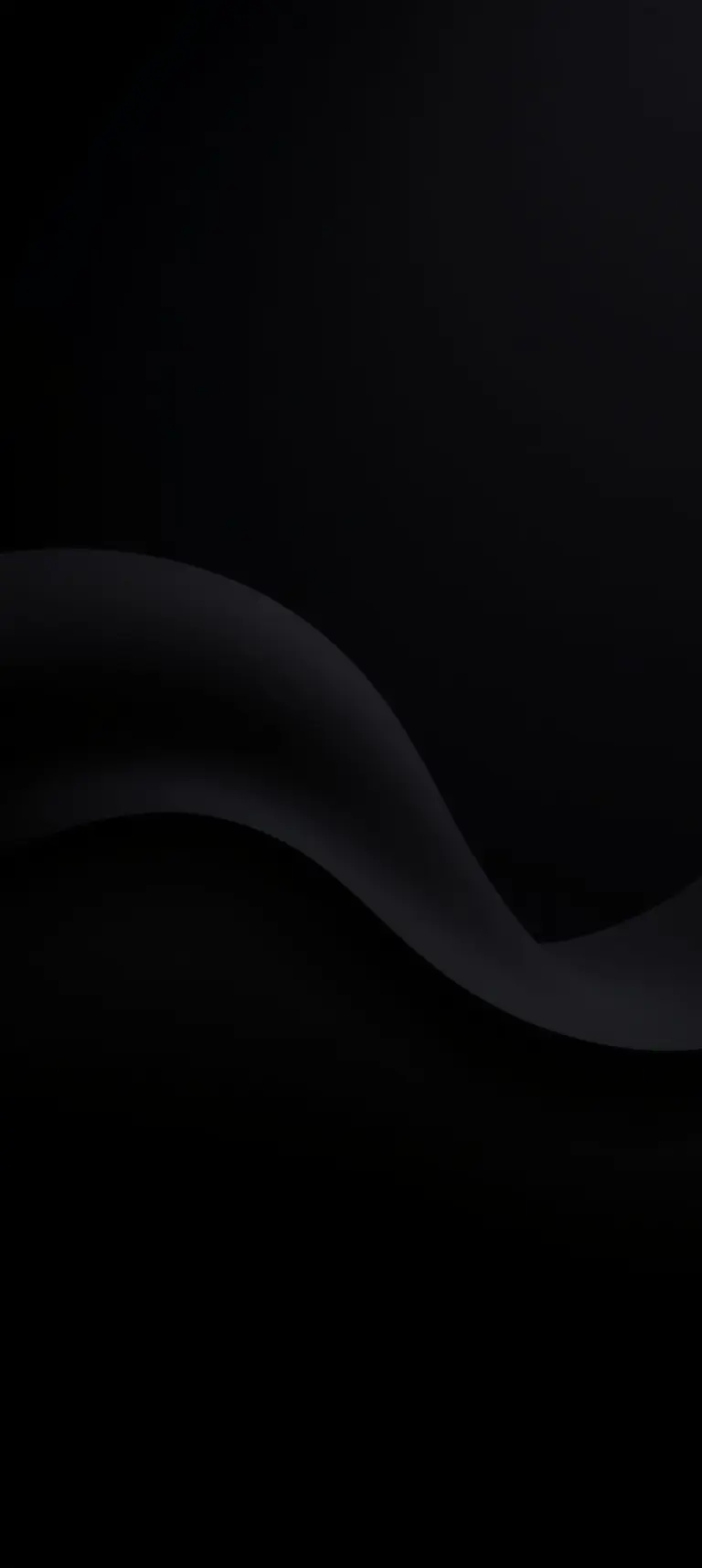 Minimalist dark matte 3D wallpaper with AMOLED black background