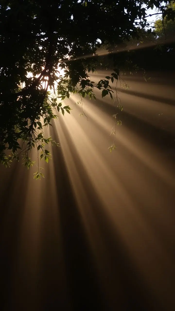 Soft natural light illuminating a serene scene with subtle shadows and a calming glow.