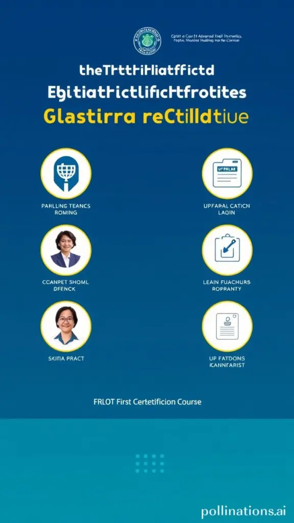 UP-FAHLA Center logo with text announcing certification course launch.