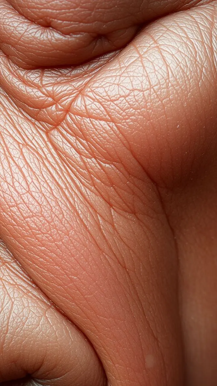 Close-up of human skin texture.