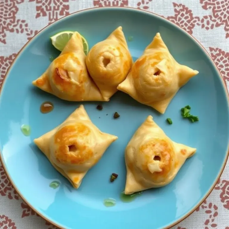 Plate of hot Uzbek manti.