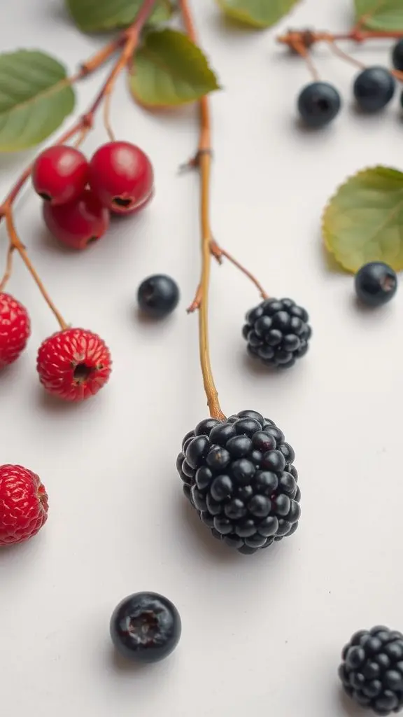 A mix of fresh fruits and berries.