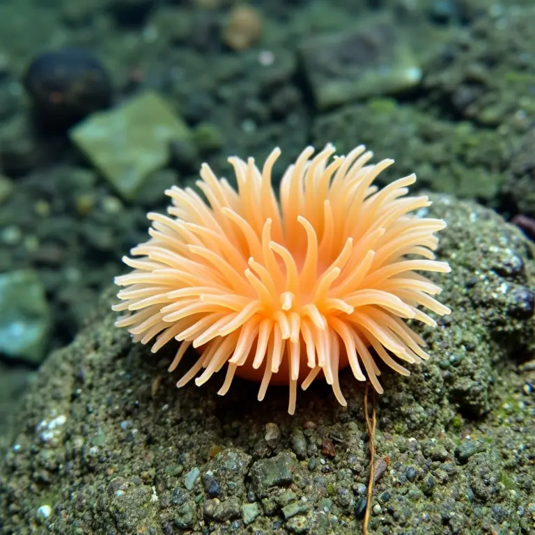 Sea anemone on a rock.