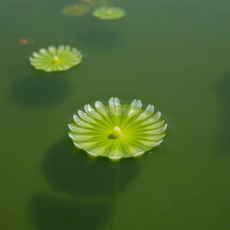 Microscopic Volvox algae in water