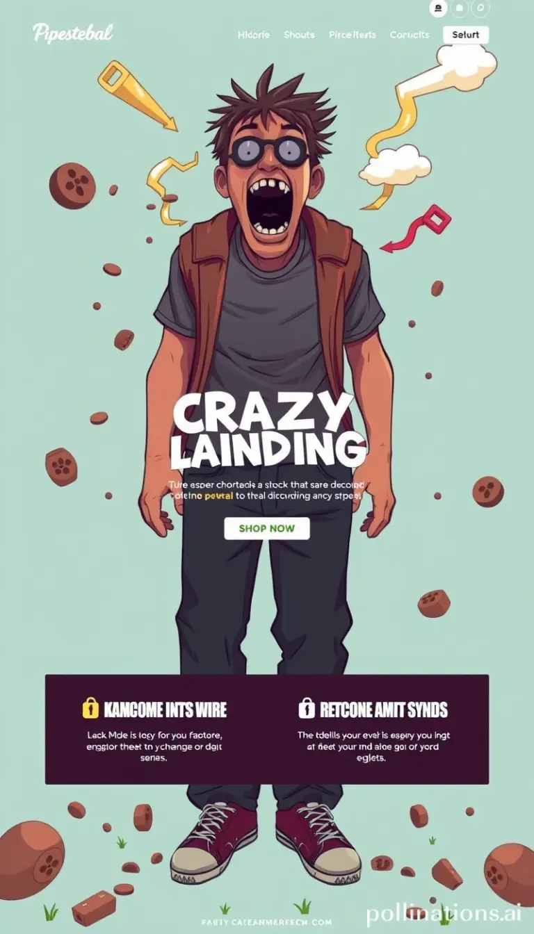 Landing page with bold colors and dynamic elements.