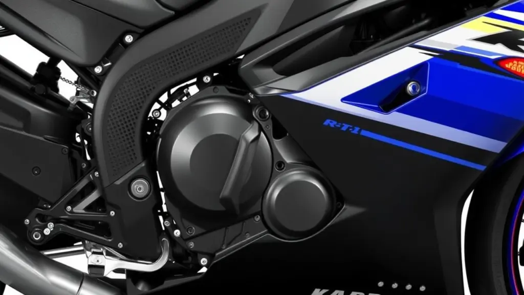 Yamaha R1 2011 engine close-up