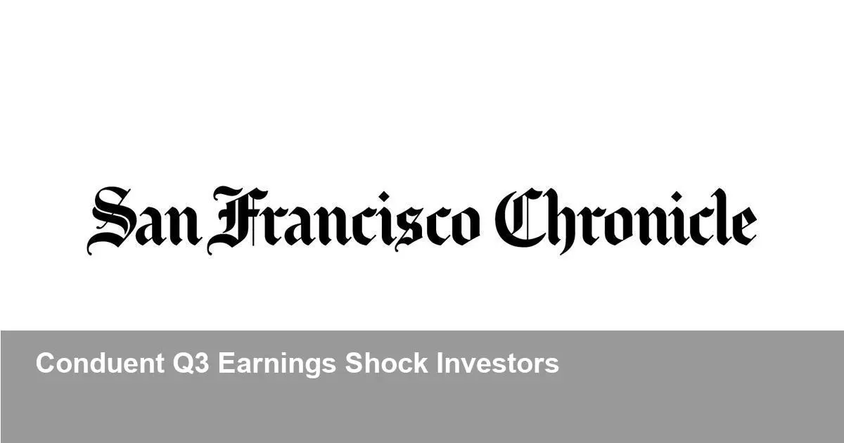 Conduent Stumbles With $46M Q3 Loss, Misses Forecasts